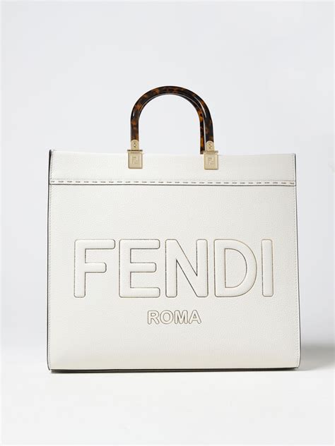 fendi tote white|fendi tote bag 2020.